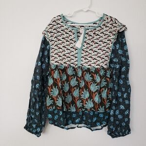 Zara girl boho floral tunic size 10 NWT
